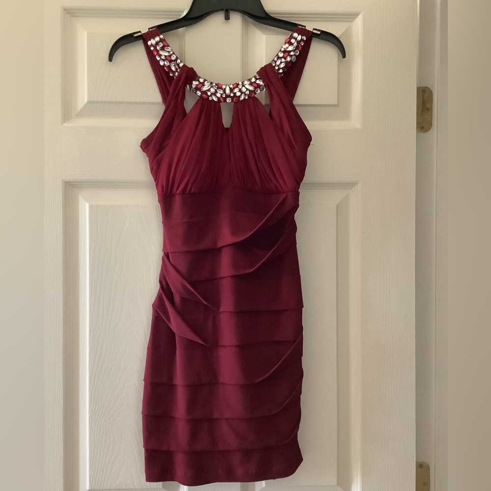 Maroon Mini Dress